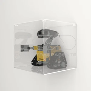 Teca da parete cm 20 in plexiglass trasparente per Lego e modellismo - Foto 1 di 36