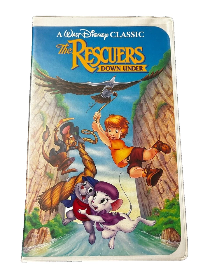 The Rescuers Down Under (1990) VHS - Black Diamond Edition Used, Good Condition - Image 1 of 3
