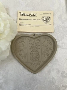 Pampered Chef Hospitality Heart Cookie Mold #2925 New Pineapple Heritage 2001 - Picture 1 of 2