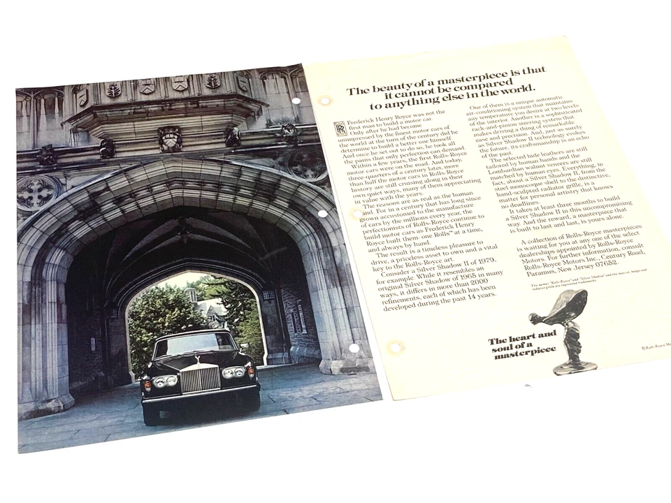 1978 年劳斯莱斯银影 II 打印杂志广告 — 第 1/1 张图片