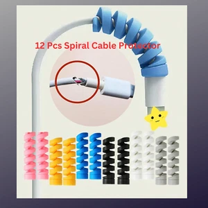 Spiral Cable Protector Charging Cable Wire Organizer For Phone Data Line - Picture 1 of 6