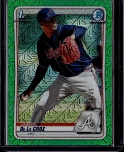 2020 Bowman Chrome JASSEEL DE LA CRUZ Green Mojo /99 1st Bowman #BCP-115 - Picture 1 of 2