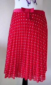 Red Valentino Rock Gr. 38 rot/weiße Punkte, Plissee, Schleife, Rockabilly - Bild 1 von 8