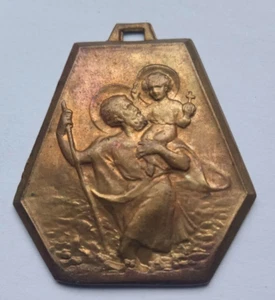 ST CHRISTOPHER SCHUTZABZEICHEN / ANHÄNGER MEDAILLE - Bild 1 von 2