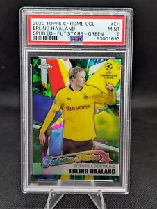 Erling Haaland Topps Sapphire Future Stars Green Refractor /75 PSA 9 Card #FS-EH - Picture 1 of 2