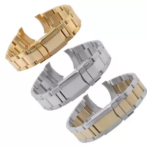 20mm Solid Steel Strap Bracelet Replacement Watch Band For Rolex Daytona Sub - Picture 1 of 6