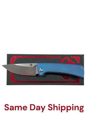 Cuchillos Chaves Personalizados RCK9 Azul/Púrpura Cruz incubada M390 Hoja Mango Titanio Foto 1 de 4