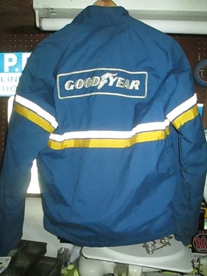 GOODYEAR OFICIAL RACING De Colección Años 80 70 Forrado de Vellón Chaqueta Abrigo S HECHO EN EE. UU. Foto 1 de 4