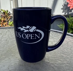US Open Tennis 11 oz Navy  Blue Coffee Cup/Mug With Etched Logo From 2016 NWT - Picture 1 of 3