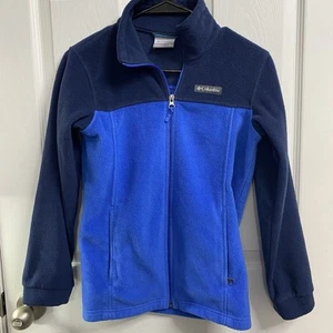 Columbia Full-Zip Fleece Jacket Coat Blue/Navy - YOUTH BOYS Sz. M 10/12 - Picture 1 of 6
