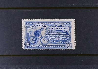 USA Scott # E6 F-VF OG Hinged Small wrinkle 10c Special Delivery Stamp Cat $240 - Image 1 of 2