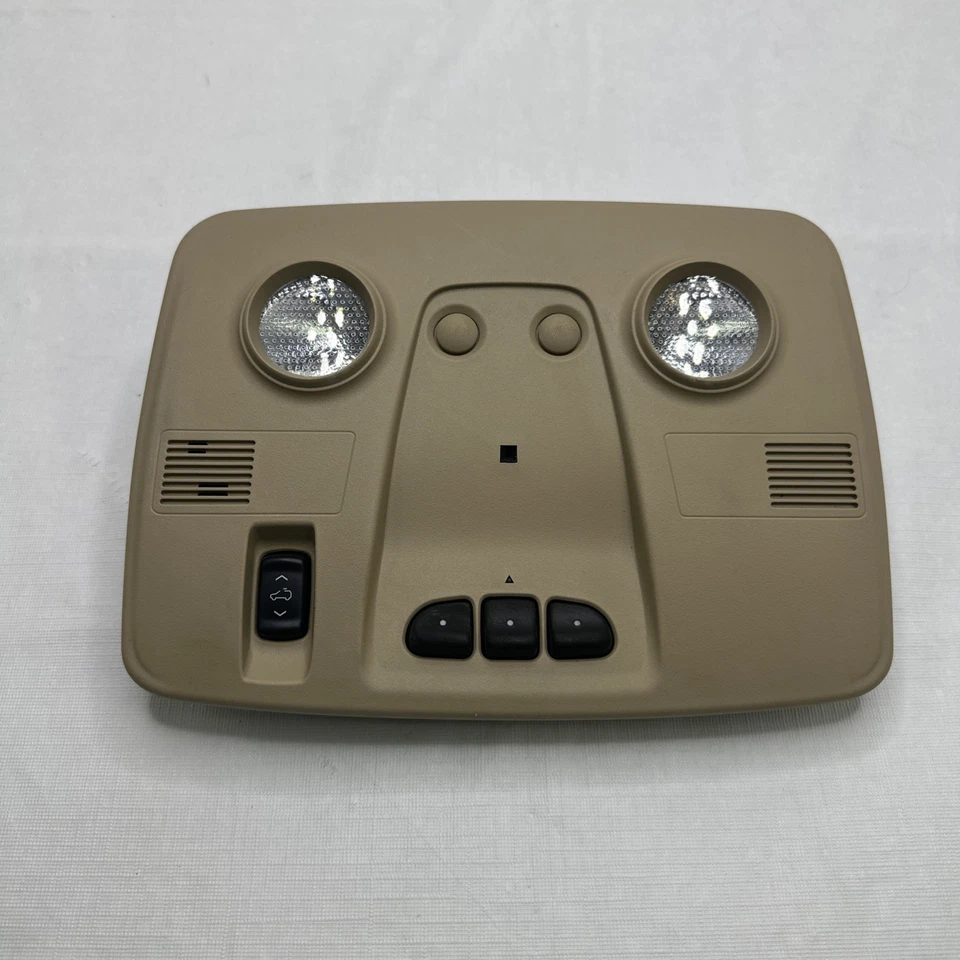 09-12 GMC Acadia Roof Overhead Console Dome Map Light Sunroof Switch Tan Oem Foto 1 de 4