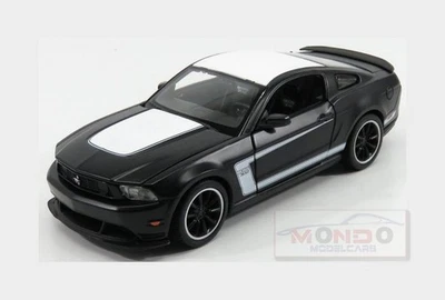 1:24 Maisto Ford Usa Mustang Boss 302 Coupe 2012 Matt Black White MI31269MBK Mod - Immagine 1 di 2