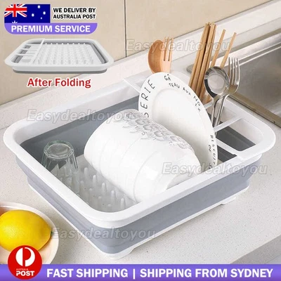 10L Collapsible Dish Drainer/Drying Dish Rack/strainer Caravan Cups Plates NEW - image 1 of 4