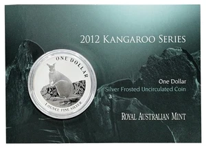 AUSTRALIA $1 2012 Silver 1oz. BU 'Kangaroo-Mareeba Rock-Wallaby' in Display Card - Picture 1 of 4