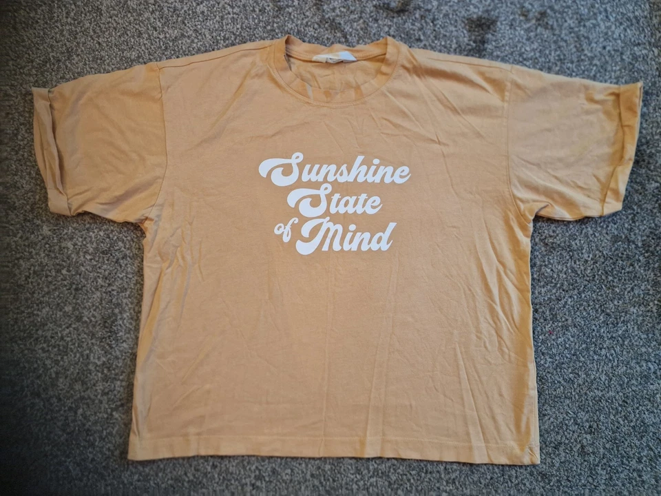 Orange Primark Suze 4/6 Tshirt Logo Sunshine State Of Mind - Image 1 of 1
