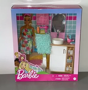 NIB-Barbie Doll Bathroom Set - Picture 1 of 3