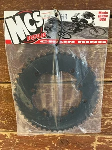MCS BMX 5-BOLT 110mm CHAINRING USA MADE CNC 47T BLACK - Picture 1 of 1