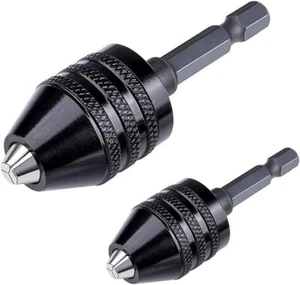 LONKER 1/4 Inch Hex Shank Keyless Drill Chuck Quick Change Adapter Converter ... - Picture 1 of 1