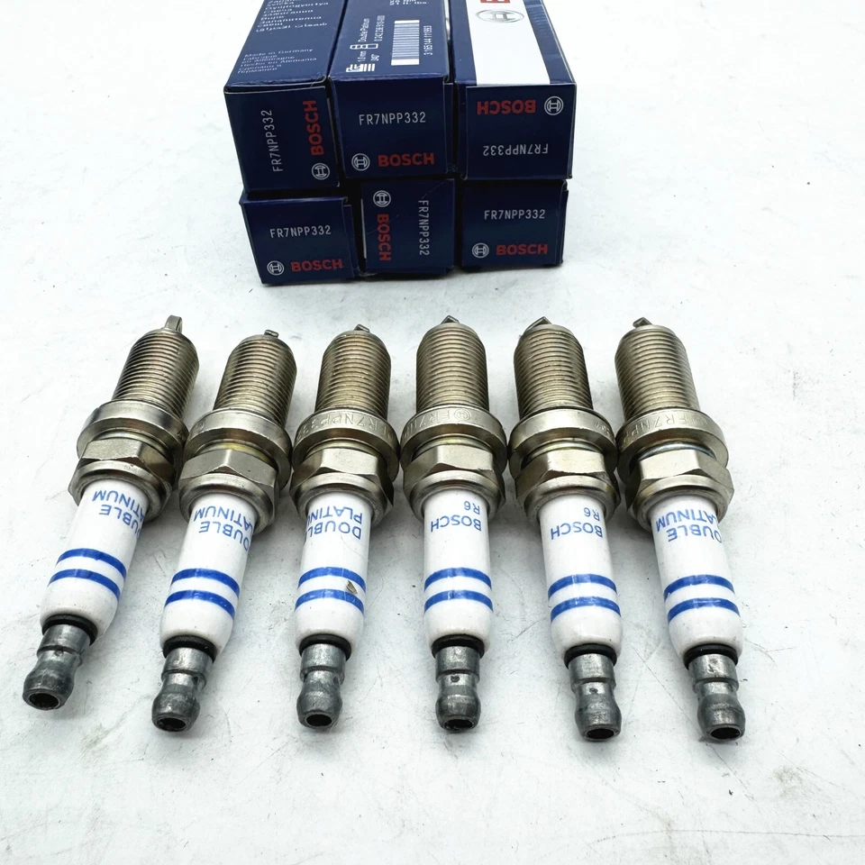 6Pcs Spark Plugs Platinum FR7NPP332 For BOSCH BMW X3 X5 E60 E83 E85 E90 N51 N52 - Image 1 of 4