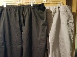 LOT 2 WOMANS SIZE 24/2X CAPRI PANTS CROFT BARROW GRAY BLACK 1 NWT 1 PRE-OWNED VG - Picture 1 of 9