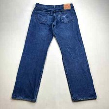 Levis 501 Jeans Mens 36x34 Blue Denim Original Straight Fit White Oak Red Tab