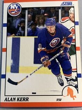 1990-91 Score Alan Kerr New York Islanders #307 Hockey NHL Cars