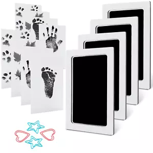 Baby Footprint Kit Hand Footprint Kit Dog Paw Print Kit Clean Touch Ink Pad Inkl - Picture 1 of 12