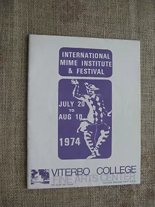 INTERNATIONAL MIME INSTITUTE & FESTIVAL PROGRAM 1974 - muchos autógrafos + fotos - Imagen 1 de 12