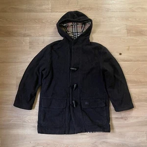 BURBERRY Vintage COAT Hooded winter JACKET Nova CHECK Kids BOY Wool size 12 y - Picture 1 of 16