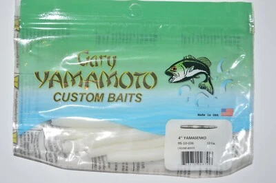 gary yamamoto senko 4" yamasenko 10 pr pk 9s-10-036 blanco crema Foto 1 de 3