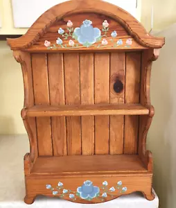 Estantes de madera caseros escandinavos rosemaling pintados a mano 25"x18" N) - Imagen 1 de 5