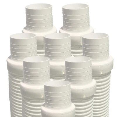 Puri Tech Pool Cleaner Vac Hose Kreepy Krauly Barracuda 1.5in x 4ft White 8 pk