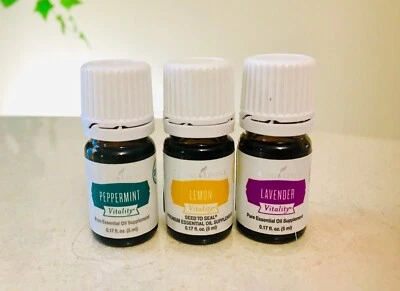 JUEGO DE ACEITE ESENCIAL Young Living menta lavanda limón 5 ml ea Gran IDEA DE REGALO! Foto 1 de 3