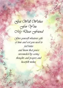 Abrazo de tarjeta Thinking of You A5 Get Well Wishes For You querido amigo - Imagen 1 de 3