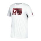 T-shirt homme Reebok CrossFIt blanc drapeau américain double mélange CU0691