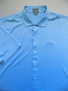 FENNEC XXL Mens Button Front Shirt Light Blue STRETCH Spandex Golf Casual SS - Picture 1 of 8