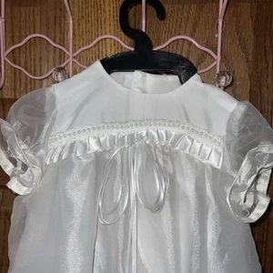 Vintage Baby Taufkleid lang Taufe Taufkleid selbstgemacht - Bild 1 von 11