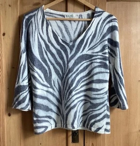 Kaliko Animal Print Angora Mix Jumper Size 12 - Picture 1 of 8