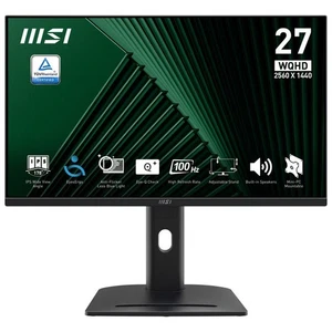 Monitor MSI Pro MP275QPG 27'' IPS WQHD 2560x1440 100Hz 1ms Nero per Ufficio - Afbeelding 1 van 4