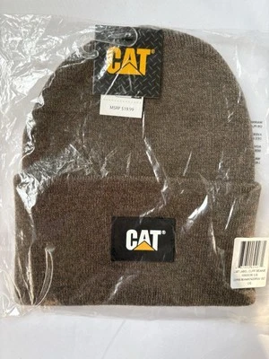 Gorro Caterpillar Puño Tejido Gorra Sombrero, Tobogán Nuevo con Etiquetas Café Grano Bronce Talla Única Foto 1 de 4