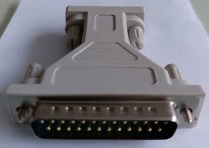 Adaptateur Ordinateur Mâle Parallèle D-Sub 25 vers VGA/SVGA Femelle D-Sub 9 Gris NEUF - Photo 1/2