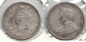 1912 India King George V Silver Rupee in Extra Fine Condition - Picture 1 of 1