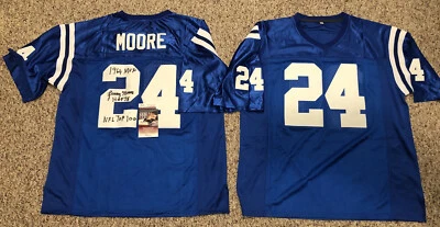 LENNY MOORE MVP HOF Signed Autographed Auto Baltimore Colts XL Custom Jersey JSA - Image 1 of 4