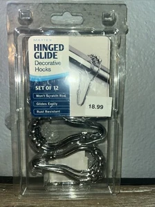 Nuovo Maytex Cerniera Glide Cromati Ganci Doccia Decorativi Set di 12 Antiruggine - Foto 1 di 3