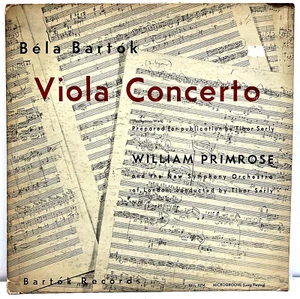 Bela Bartok Viola Concerto 1952 Vinyl Bartók Records 1st Press - Imagen 1 de 4