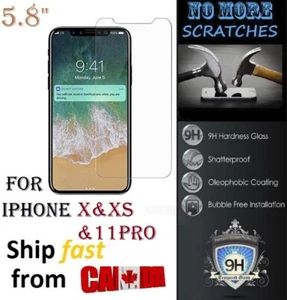 2.5D 9H Tempered Glass HD Screen Protector iphone 11 PRO X XS 5.8" Protecteur ! - Photo 1 sur 5