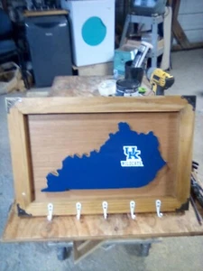 Handcrafted Coat or Key Rack - with raised Kentucky plack on it - Picture 1 of 3