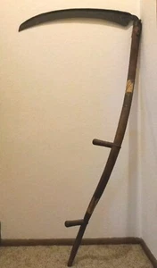 30.5" Antique Seymour Ironclad Scythe Snaths Grass - 5ft, 2 Handle Original - Picture 1 of 12