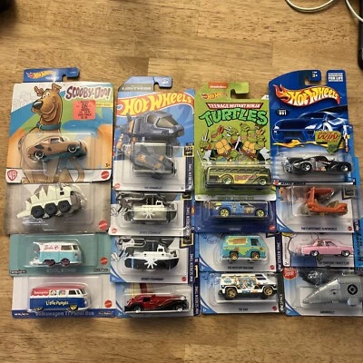 Hot Wheels Premium Character Cars Simpson He-man Barbie Little People Lot Of 16 - Image 1 of 4